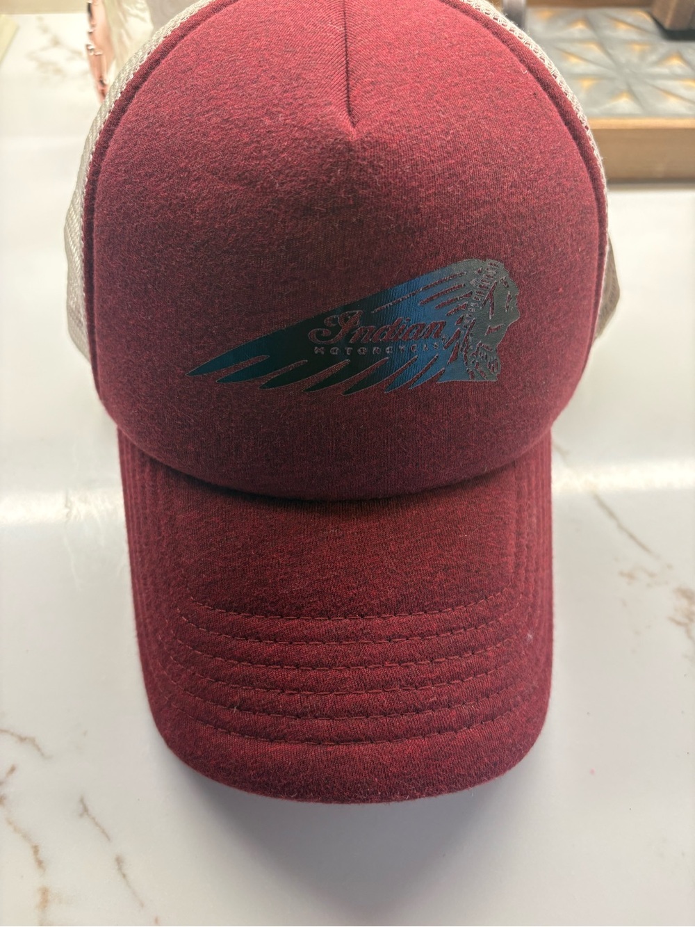 Indian Motorcycle Maroon Trucker Hat